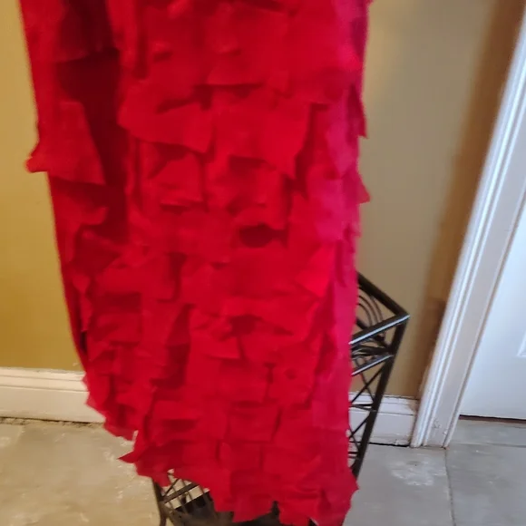❤️Ashley Stewart Red Ruffle Midi Dress❤️ - Picture 5 of 7